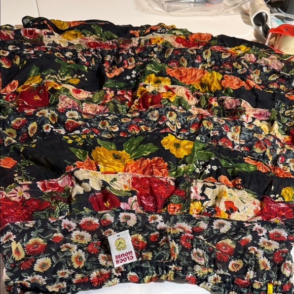 📌 Floral Patchwork Boho Maxi Skirt – Tiered Ruffle Skirt with Adjustable Waist - Picture 9 of 9